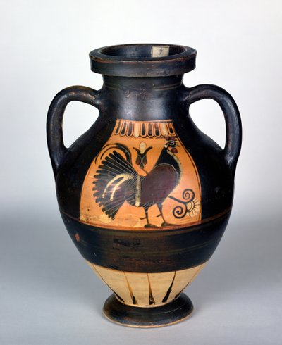 Amphora Depicting a Cockerel, Corinthian Style by Greek